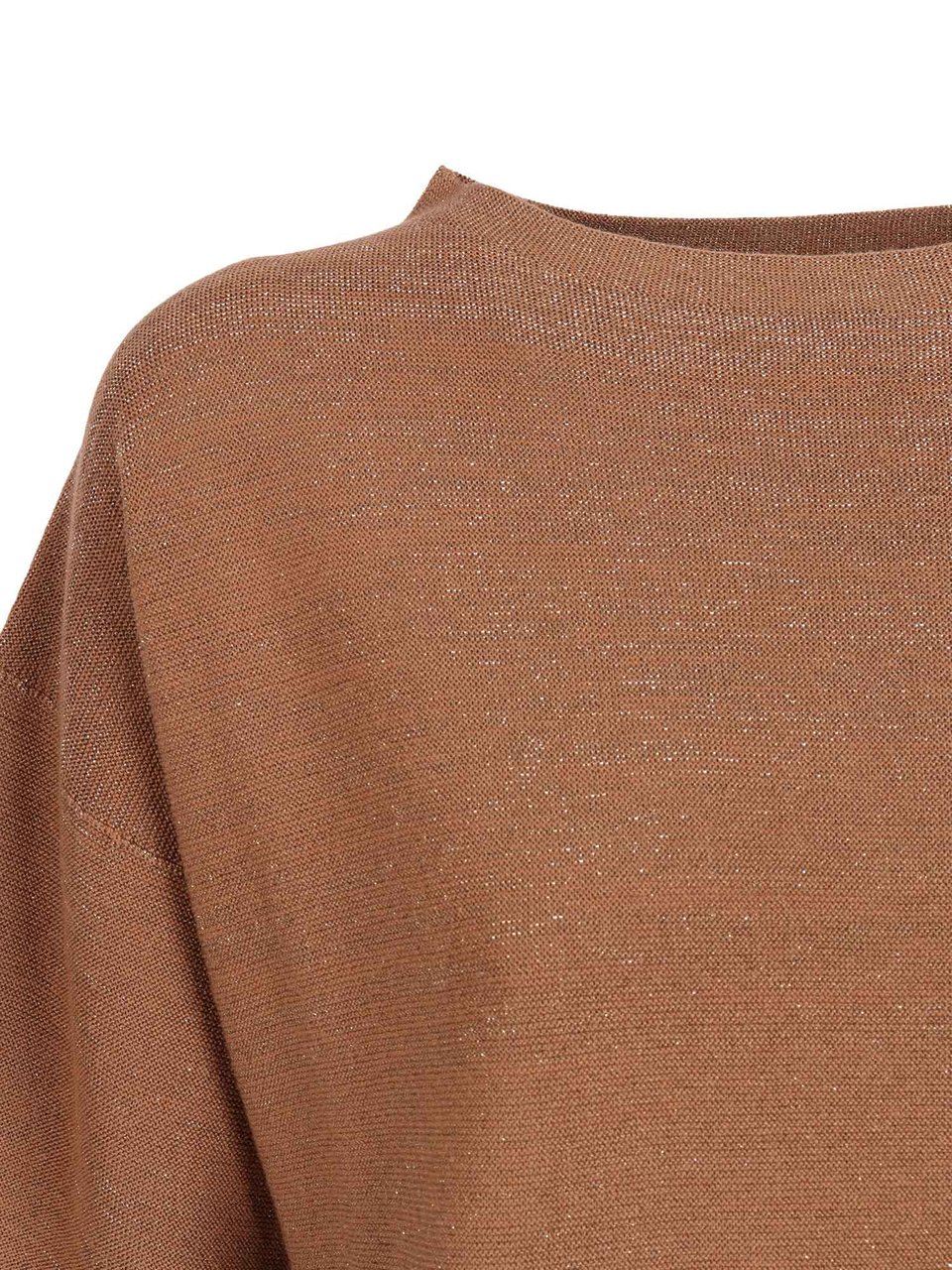 Fabiana Filippi Vimini Links Lurex Maxi T-Shirt Bruin