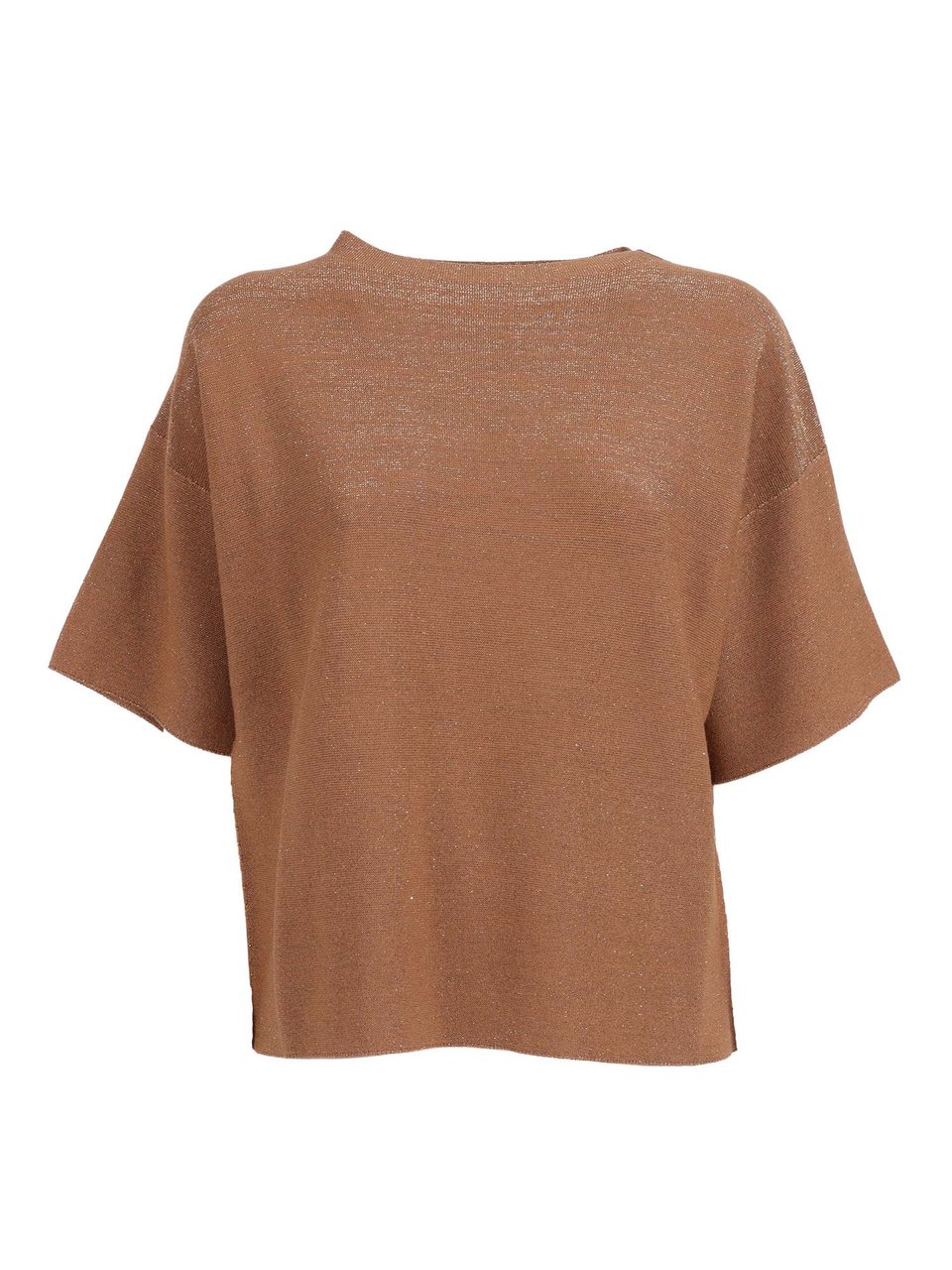 Fabiana Filippi Vimini Links Lurex Maxi T-Shirt Bruin