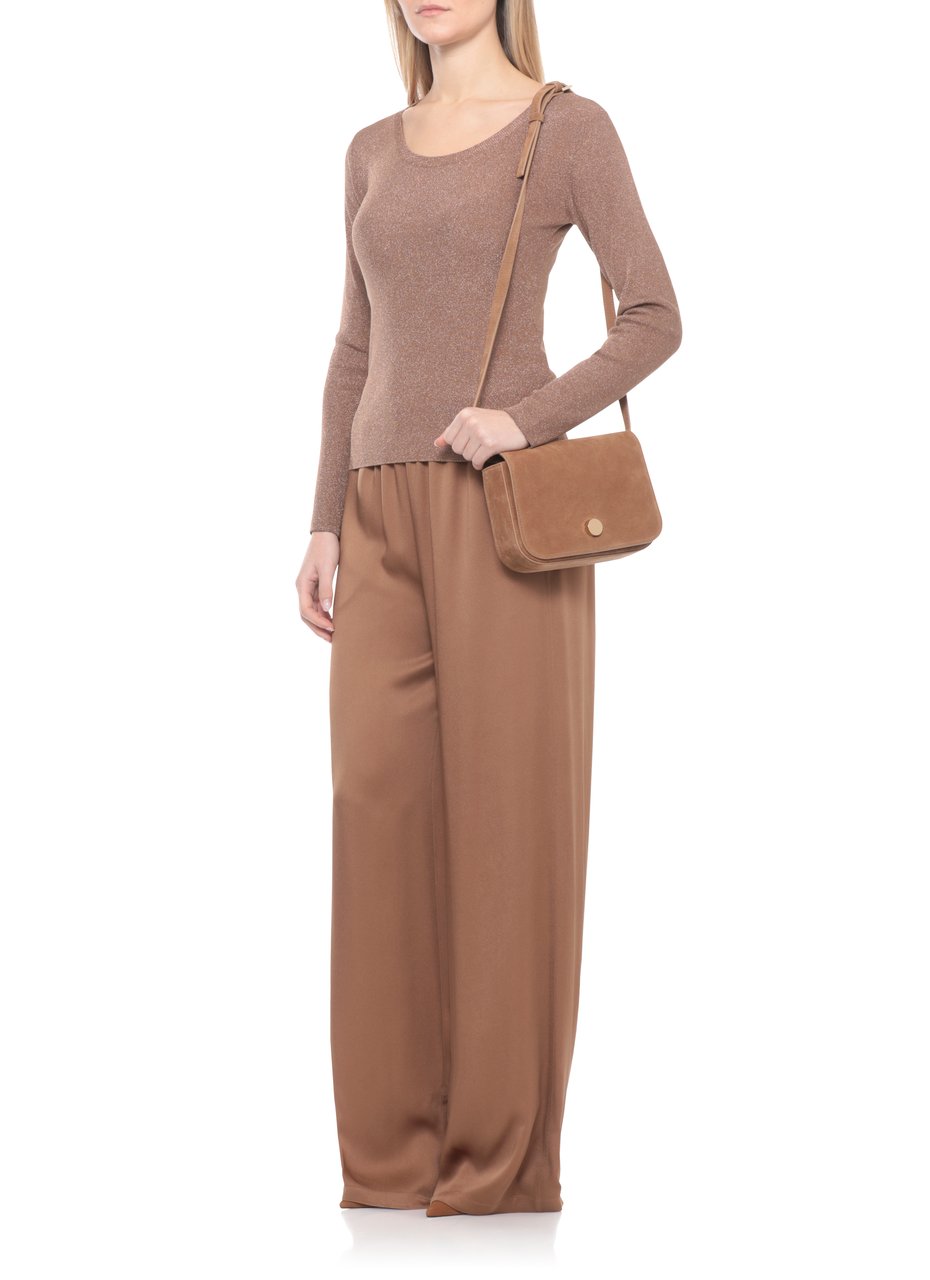 Fabiana Filippi Brown Lurex Long Sleeve Sweater Bruin