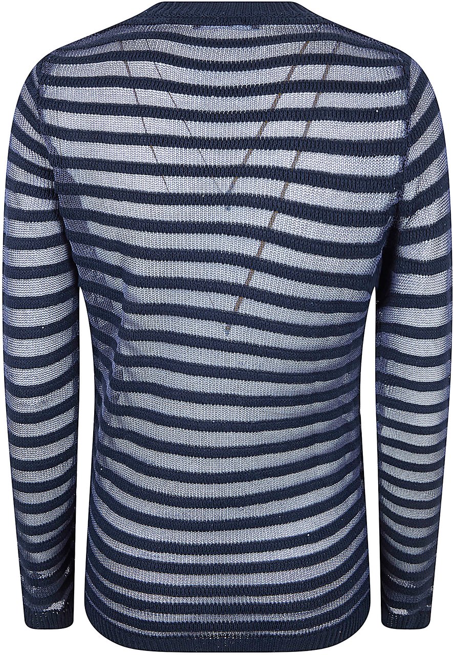Fabiana Filippi Lightweight Cotton-Linen Sweater with Boat Neckline Grijs
