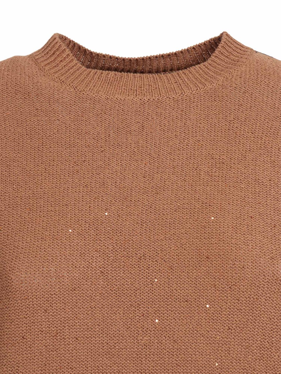 Fabiana Filippi Vimini Sequin Linen Short Top Bruin