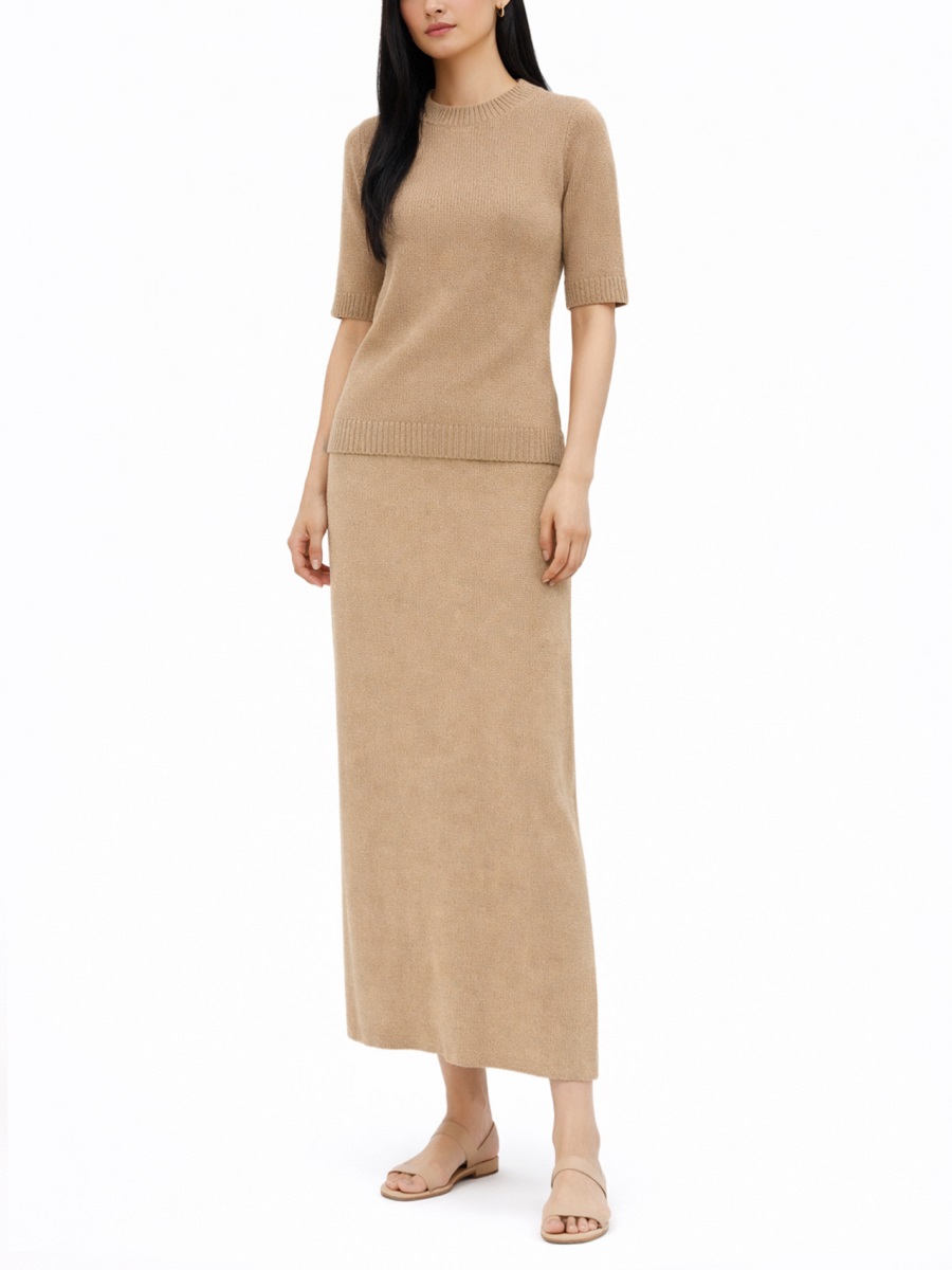 Fabiana Filippi Vibrant Blend Ribbed Knit Top Neutraal