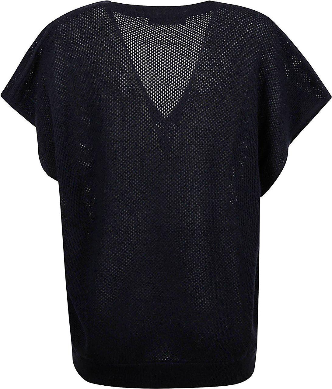 Fabiana Filippi Classic Wool Top with Refined Finish Zwart