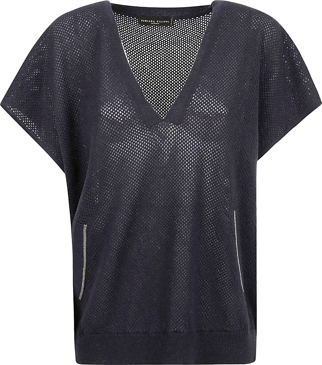 Fabiana Filippi Classic Wool Top with Refined Finish Zwart