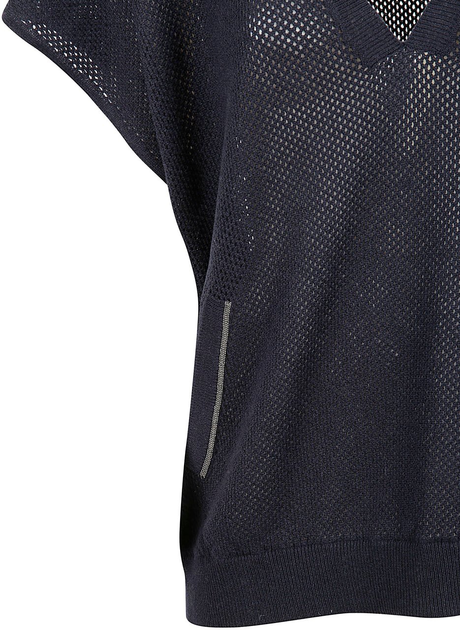 Fabiana Filippi Classic Wool Top with Refined Finish Zwart