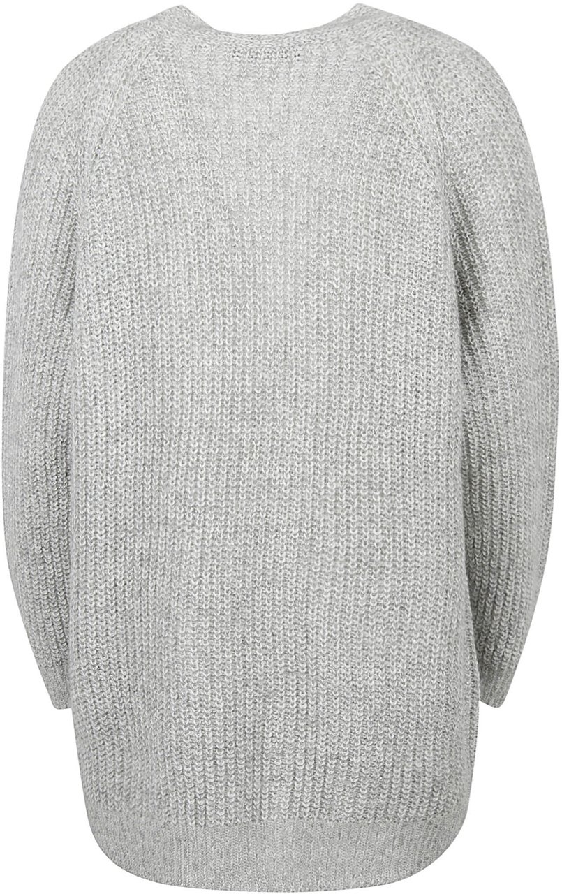 Fabiana Filippi Heathered Knit Sweater with Ribbed Cuffs Wit