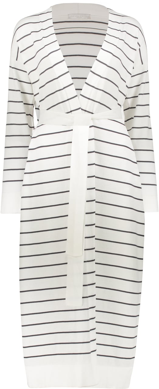 Fabiana Filippi Long cotton cardigan Wit