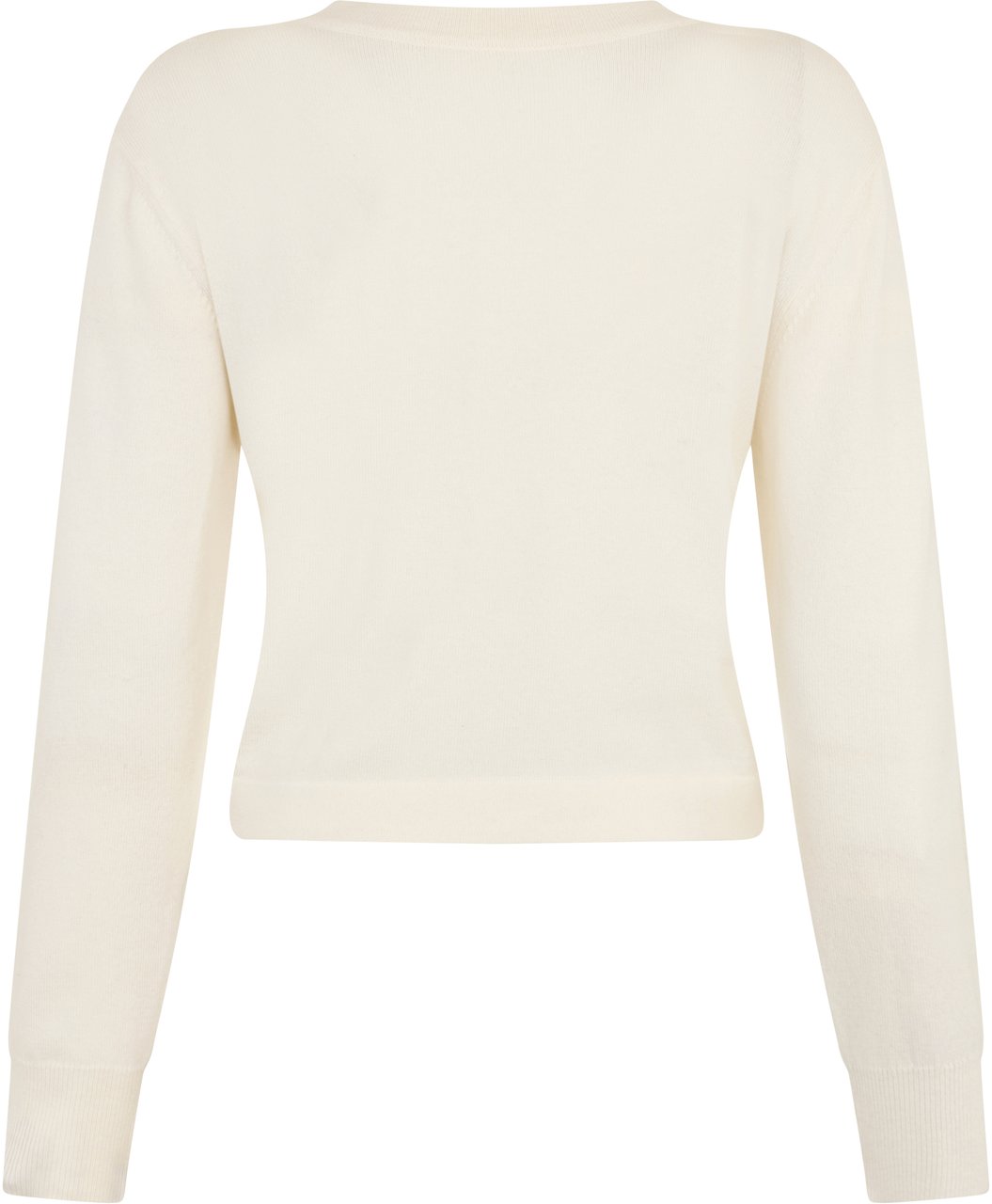 Fabiana Filippi Sweater in cream white color with elegant and casual draping. Neutraal