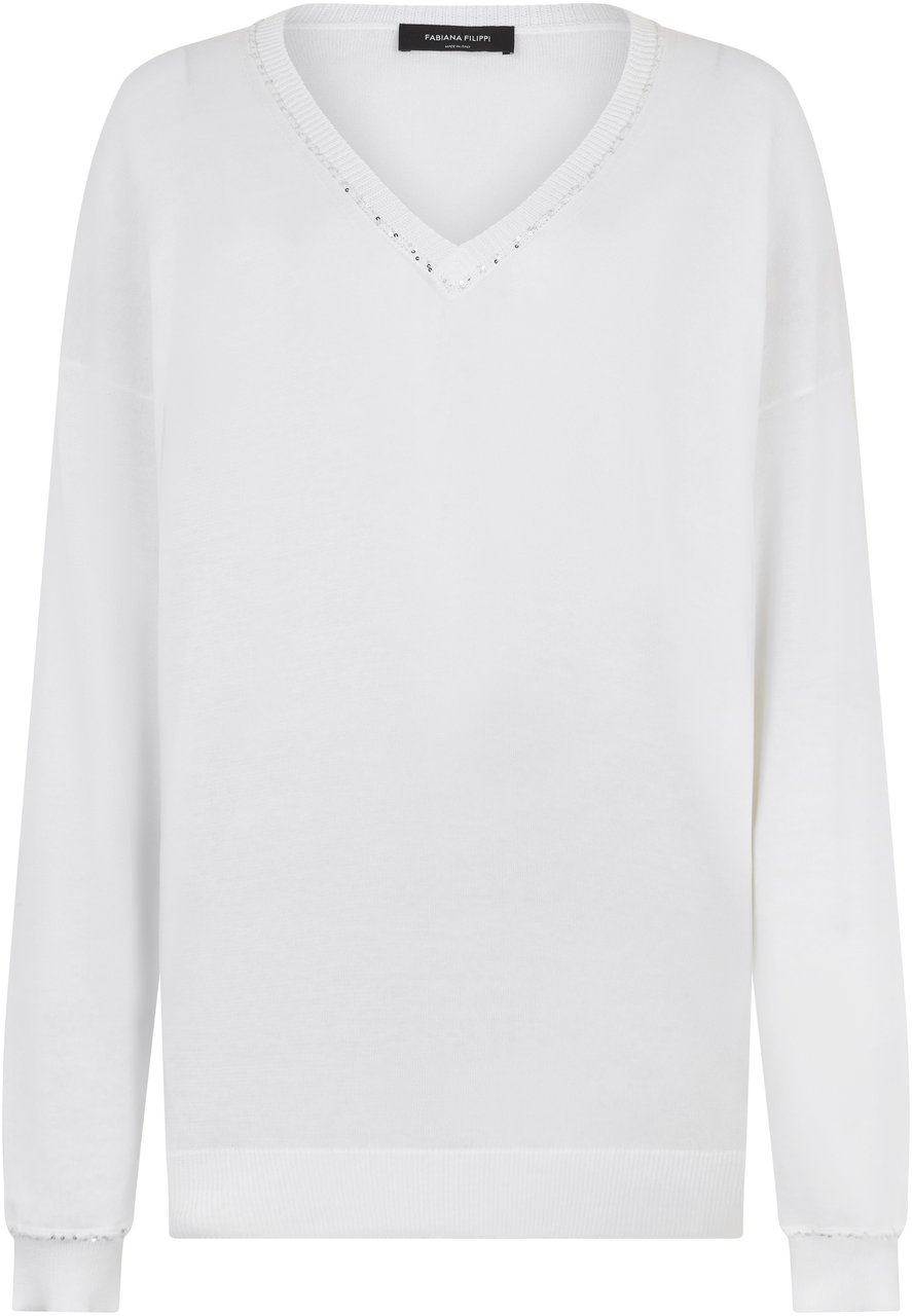 Fabiana Filippi Sweater with V-neck from elegant and versatile design. Wit