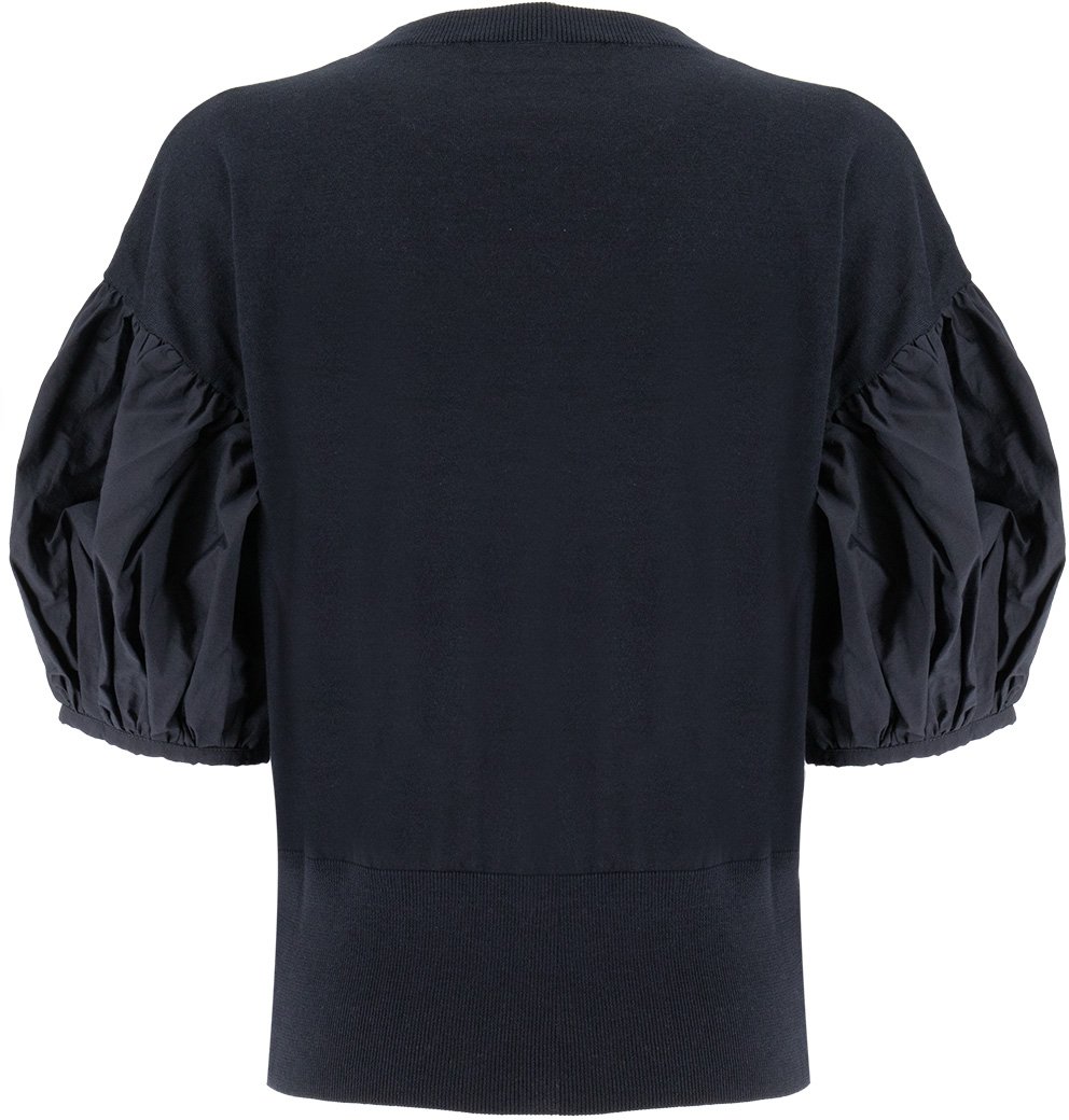 Fabiana Filippi T-shirt with balloon sleeves Blauw