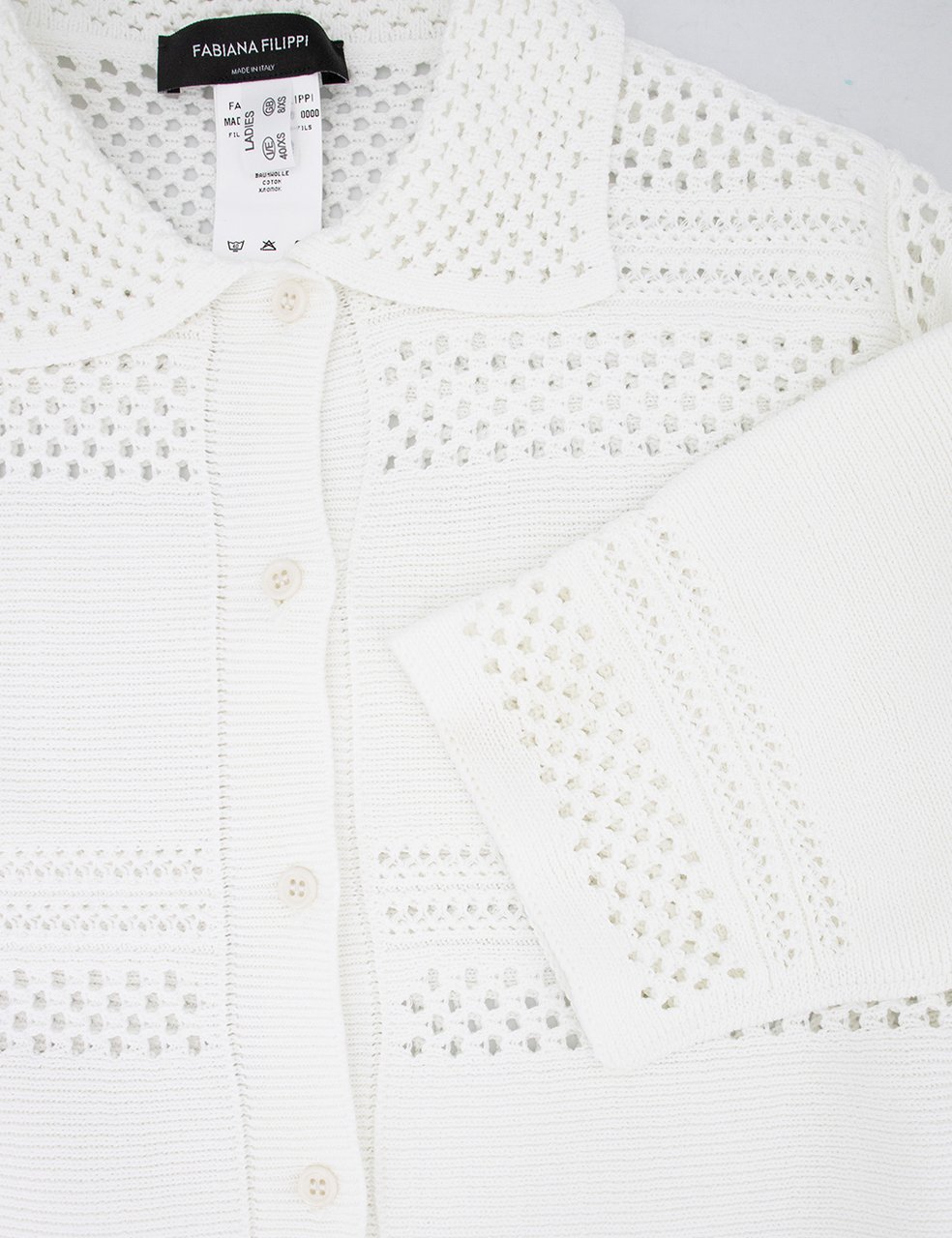 Fabiana Filippi Sweater with buttons Wit
