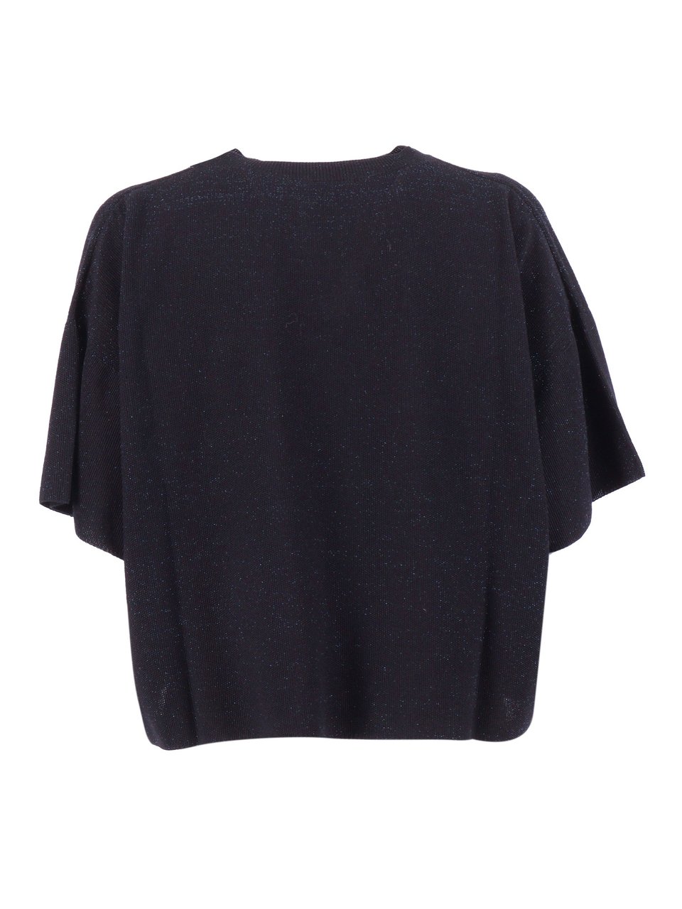Fabiana Filippi Blu Notte Lurex Maxi T-Shirt Blauw