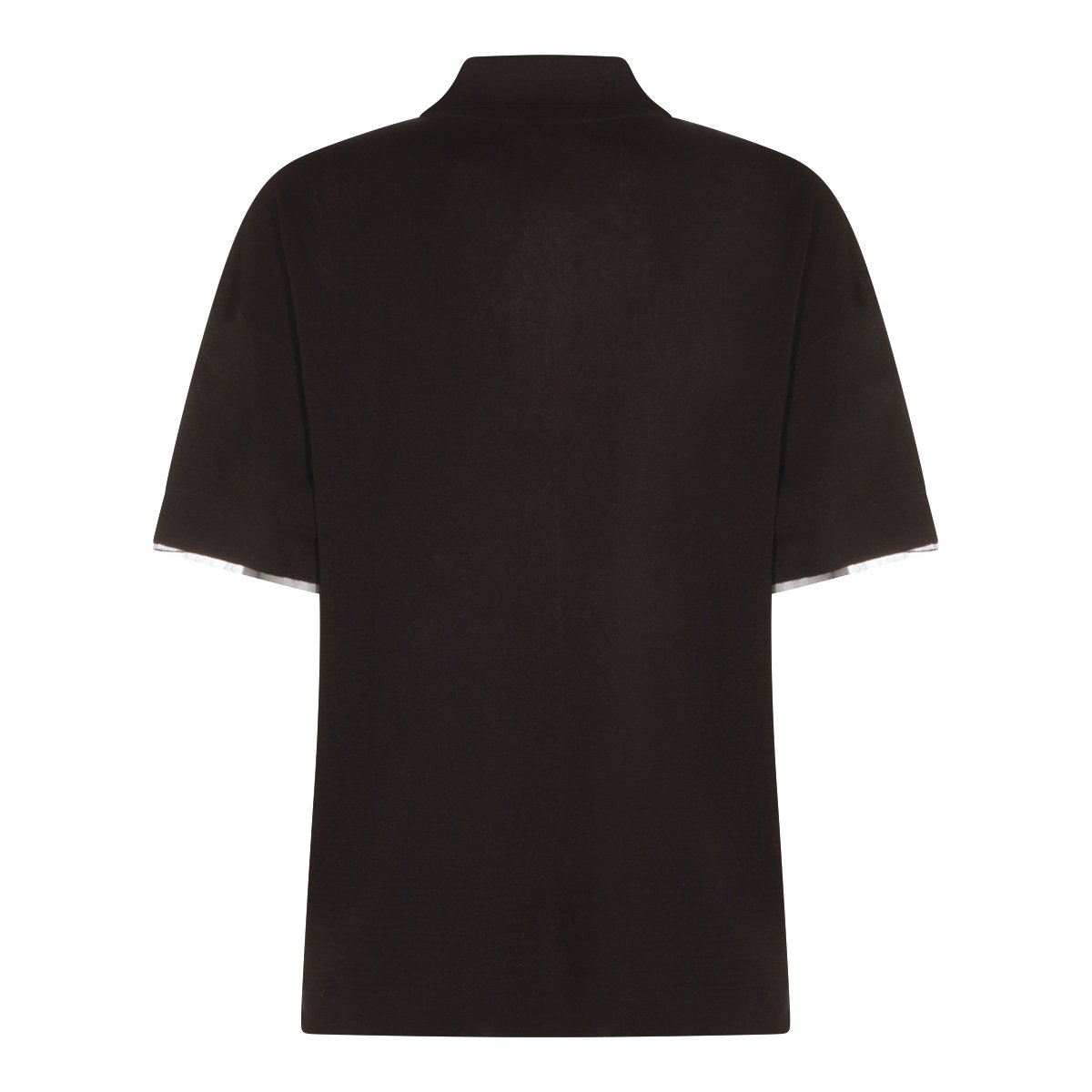 Fabiana Filippi Navy Viscose Polo Shirt Polo Shirt Blauw