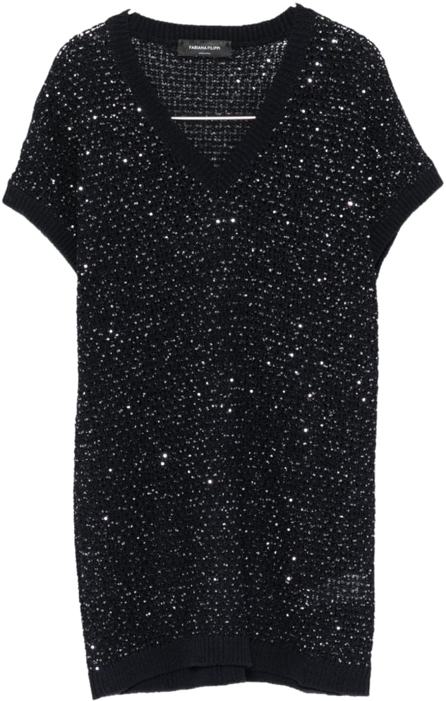 Fabiana Filippi T-Shirts And Polos Blu Zwart