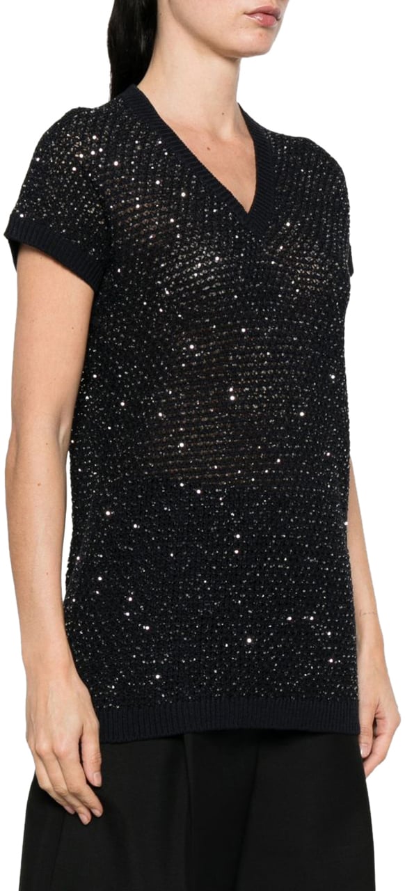 Fabiana Filippi T-Shirts And Polos Blu Zwart