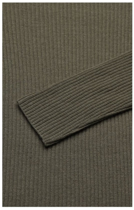 Fabiana Filippi Ribbed Knit Sweater With Turtleneck Design Grijs