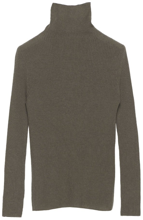 Fabiana Filippi Ribbed Knit Sweater With Turtleneck Design Grijs