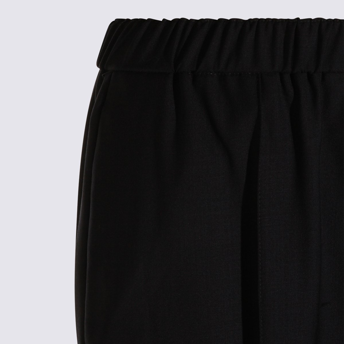 Fabiana Filippi Straight-Leg Trousers With Gathered Waistband And Seam Detail Zwart