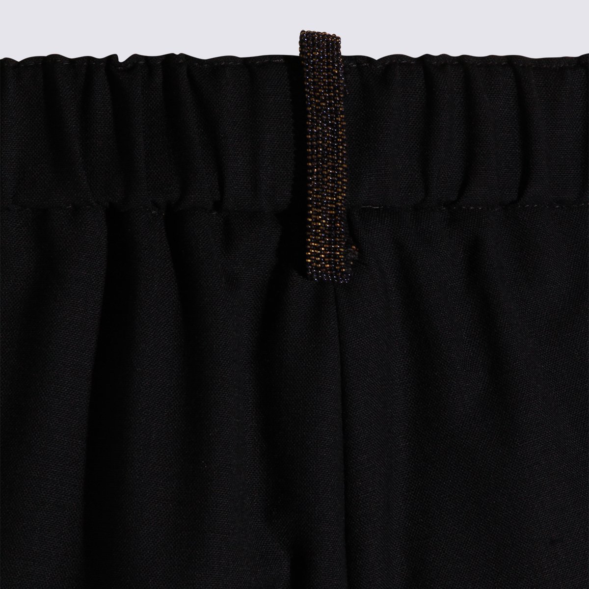 Fabiana Filippi Straight-Leg Trousers With Gathered Waistband And Seam Detail Zwart