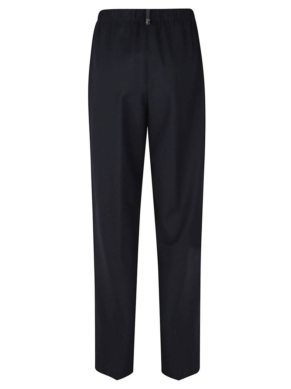 Fabiana Filippi Wool Wool-Blend Elasticated Straight-Leg Pants Zwart