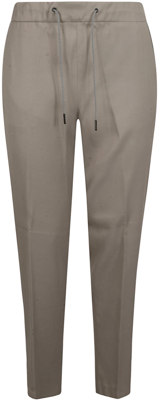 Fabiana Filippi Tapered Leg Trousers with Elastic Waistband Grijs
