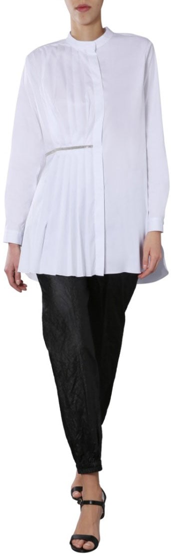 Fabiana Filippi Tapered Track Pants With Crinkled Texture Zwart