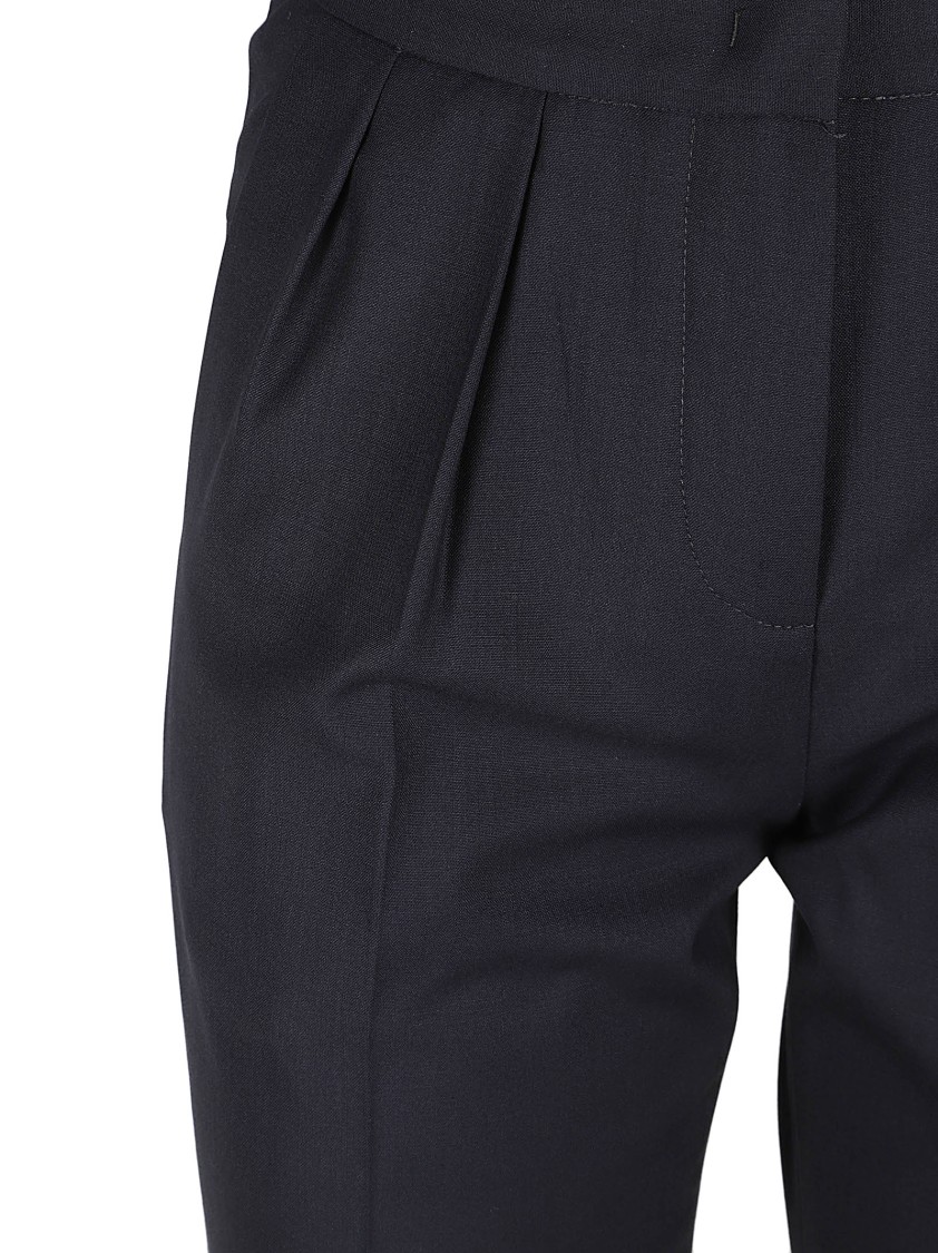Fabiana Filippi Tailored Black Trousers With Straight Leg Blauw