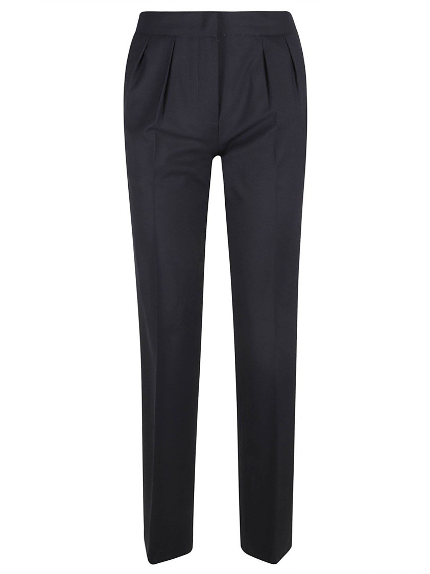 Fabiana Filippi Tailored Black Trousers With Straight Leg Blauw