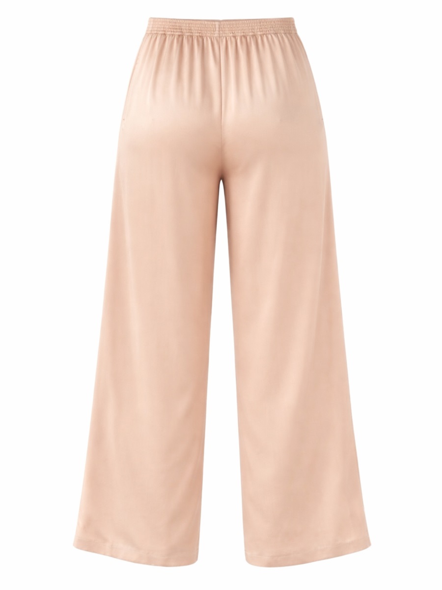 Fabiana Filippi Wide-Leg Viscose-Acetate Cropped Trousers Pants Neutraal