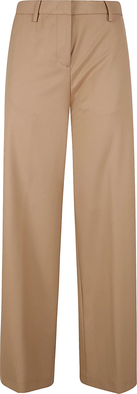 Fabiana Filippi Ankle-Length Wide-Leg Trousers with Tulle Detail Roze