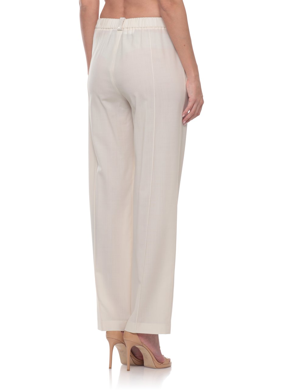 Fabiana Filippi Ivory Light Point Detail Pants Neutraal