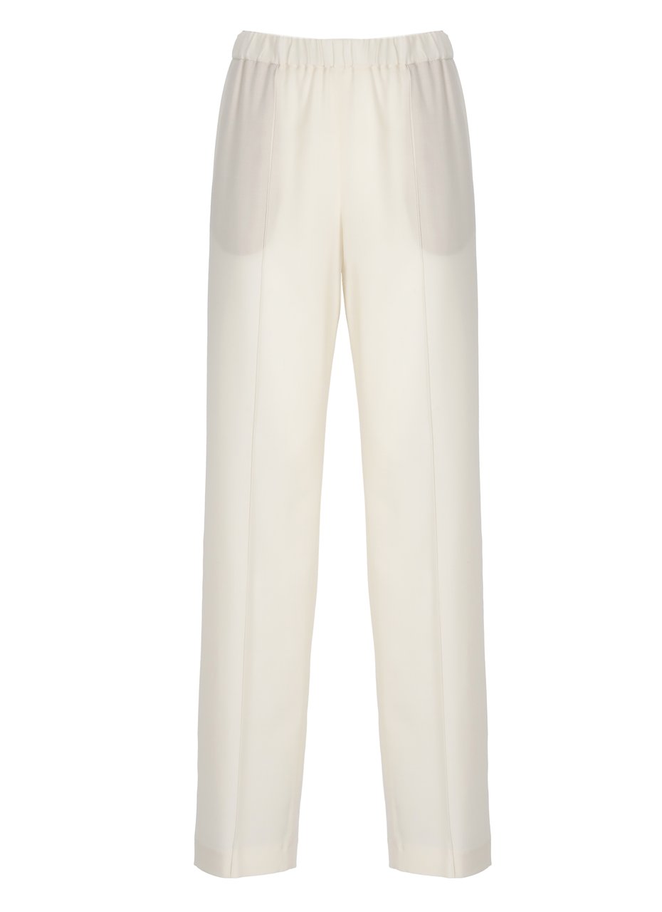 Fabiana Filippi Ivory Light Point Detail Pants Neutraal