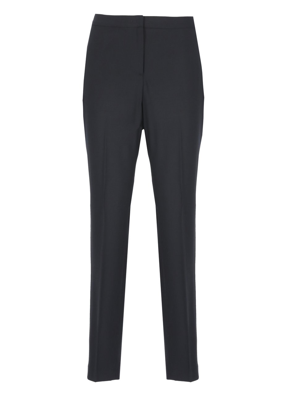 Fabiana Filippi Blue Lightpoint Detail Wool Pants Zwart