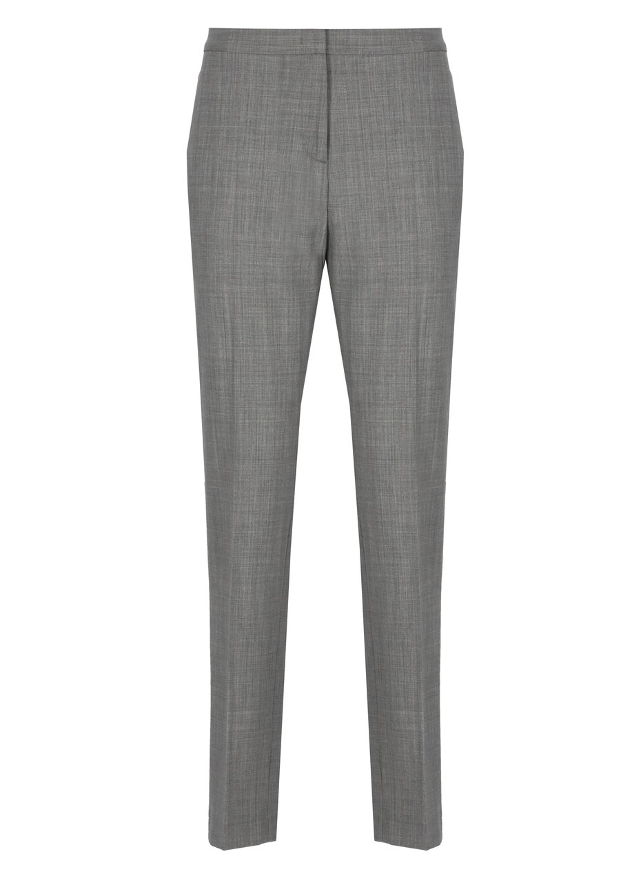Fabiana Filippi Grey Lightpoint Detail Wool Pants Grijs
