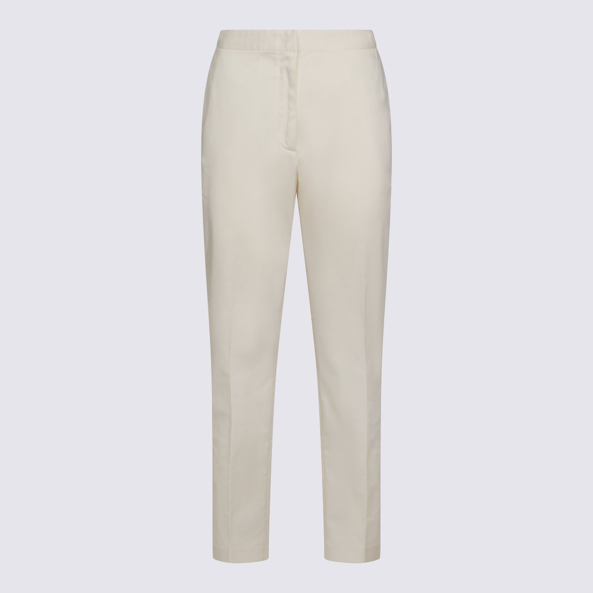 Fabiana Filippi White Cotton Pants Grijs