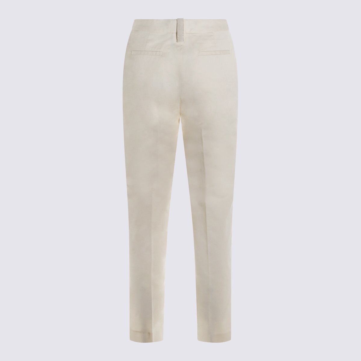 Fabiana Filippi White Cotton Pants Grijs