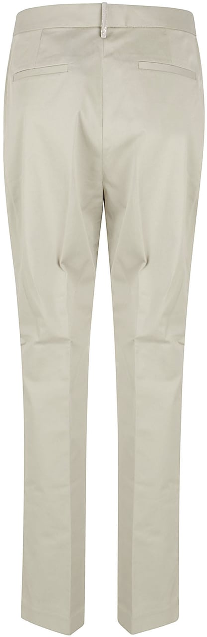 Fabiana Filippi Tailored Slim-Fit Trousers with Pressed Creases Neutraal