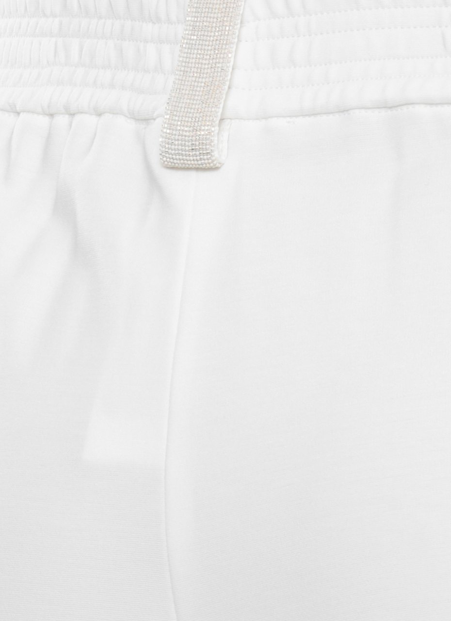 Fabiana Filippi White Lightpoint Detail Viscose Pants Wit