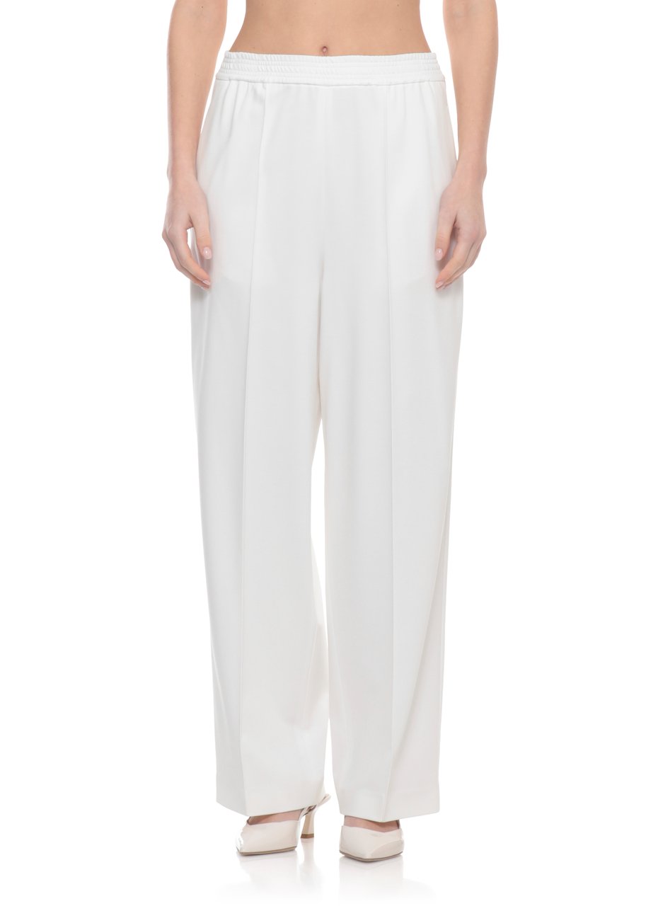 Fabiana Filippi White Lightpoint Detail Viscose Pants Wit
