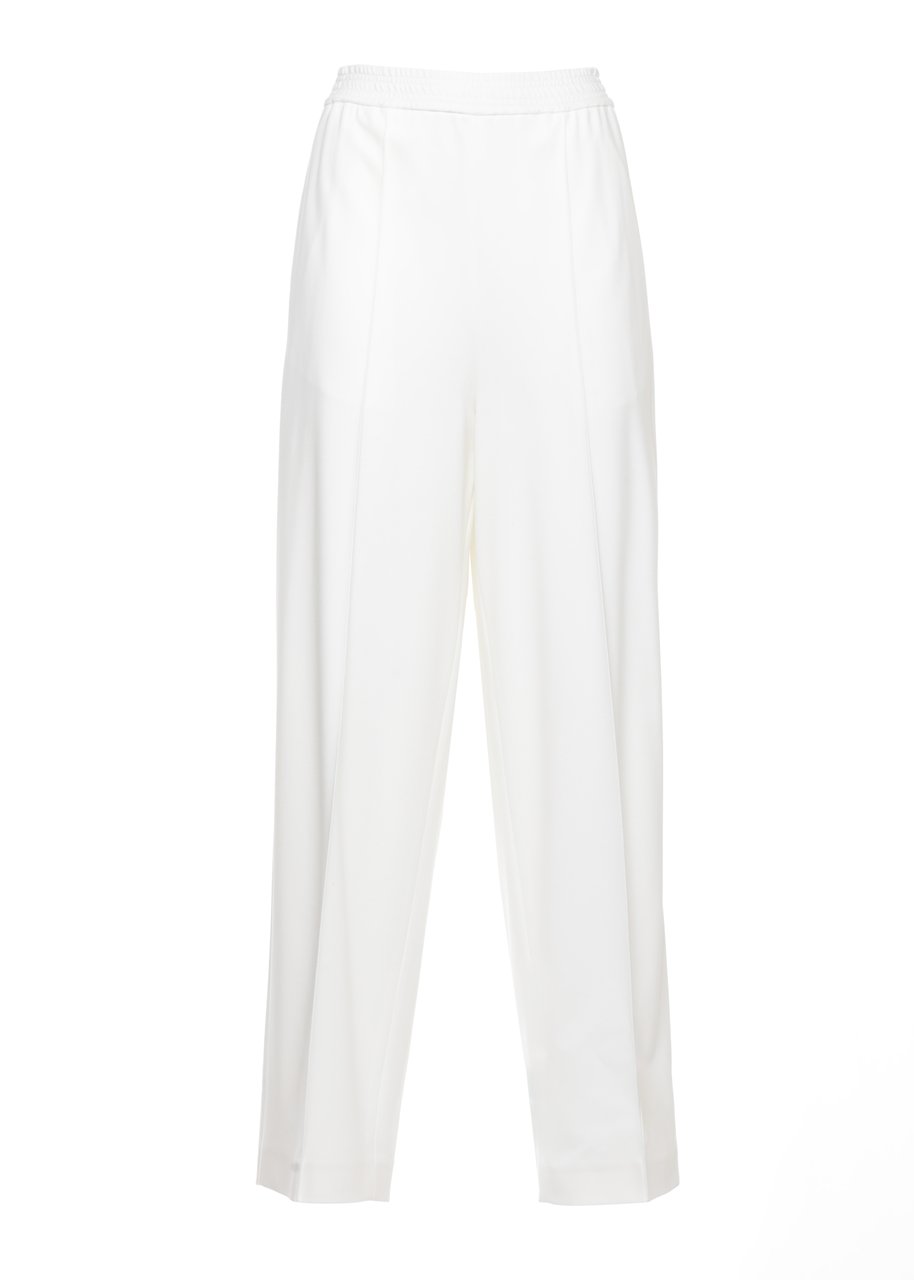 Fabiana Filippi White Lightpoint Detail Viscose Pants Wit