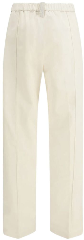 Fabiana Filippi Trousers Avorio Beige