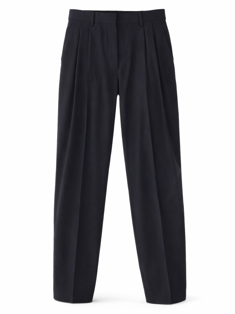 Fabiana Filippi Neutral Tailored Straight-Leg Wool-Blend Pants Zwart