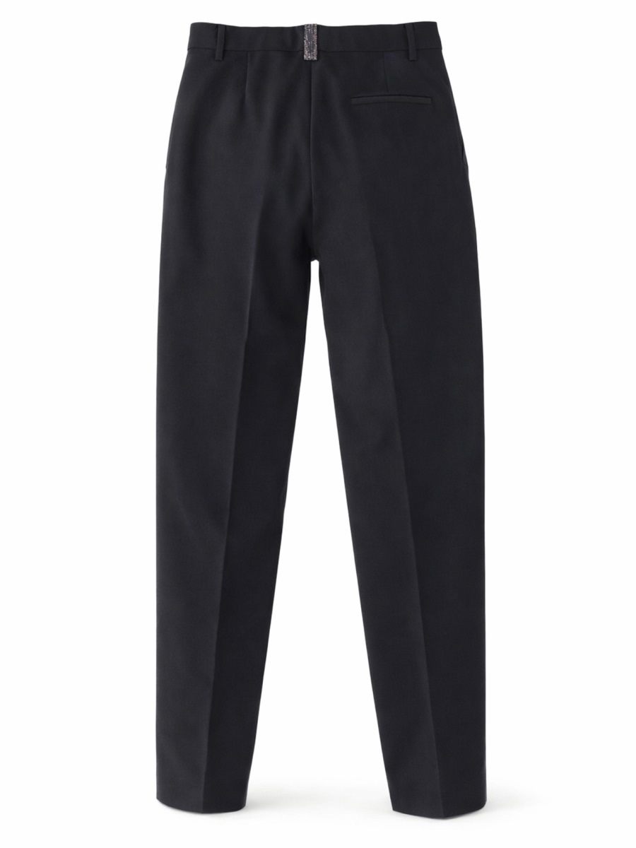 Fabiana Filippi Neutral Tailored Straight-Leg Wool-Blend Pants Zwart