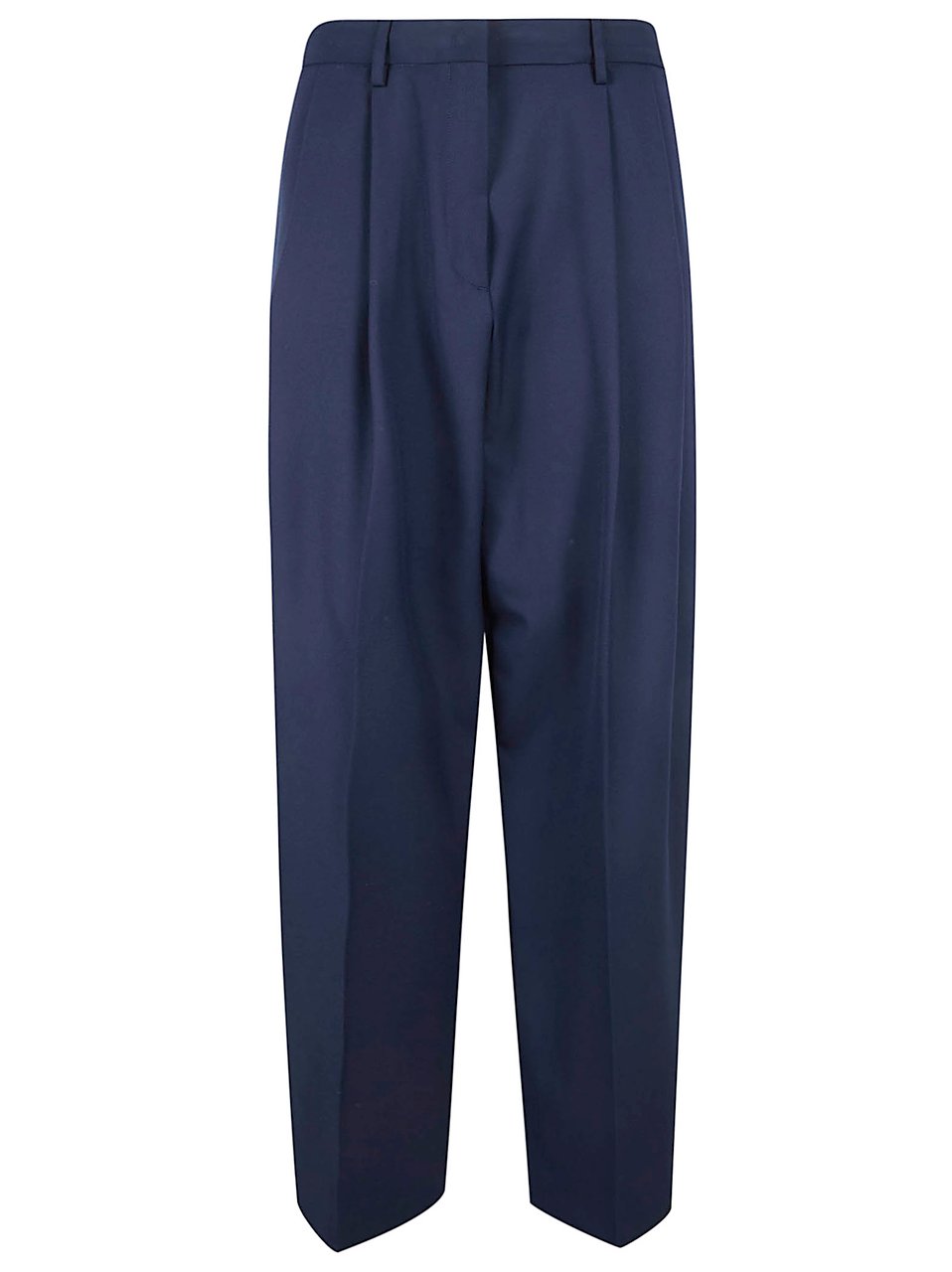Fabiana Filippi Wide Trousers with Sharp Pin-Tuck Pleats Zwart