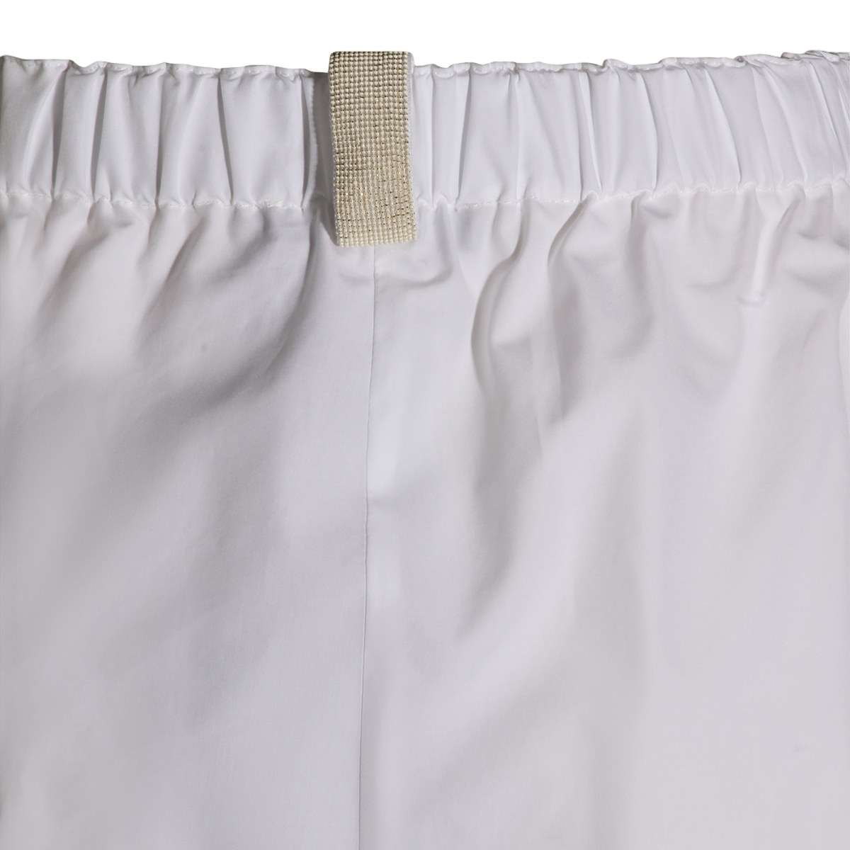 Fabiana Filippi Relaxed White Trousers with Elastic Waistband Wit