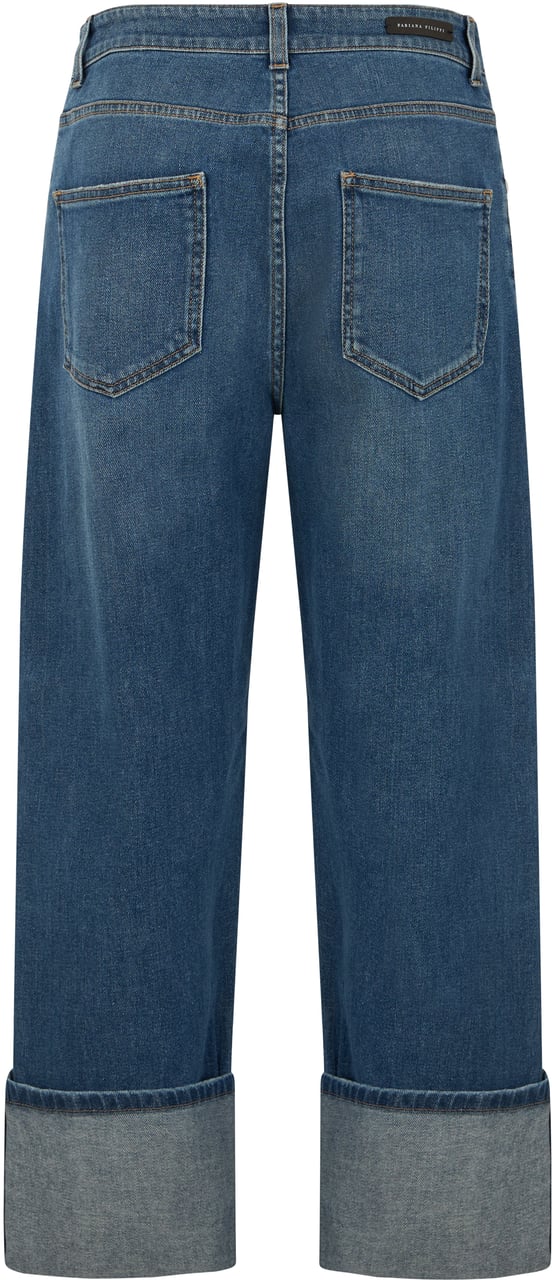 Fabiana Filippi Dark blue denim vintage jeans, casual and versatile. Blauw