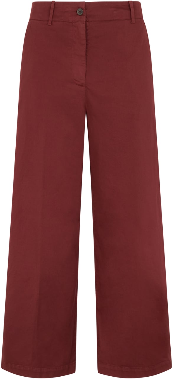 Fabiana Filippi Baggy bordeaux colored pants, minimalist and chic. Rood