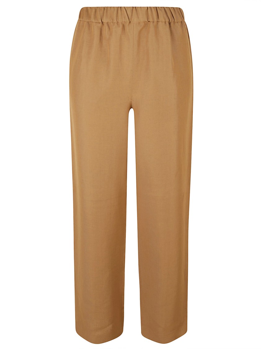 Fabiana Filippi Relaxed Fit Trousers With Elastic Waistband Bruin