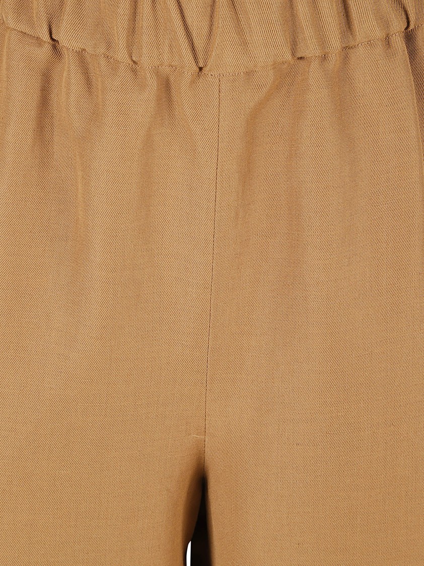 Fabiana Filippi Relaxed Fit Trousers With Elastic Waistband Bruin