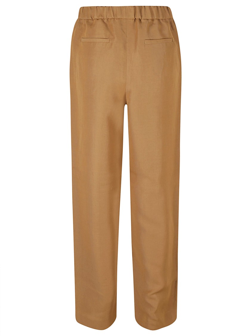 Fabiana Filippi Relaxed Fit Trousers With Elastic Waistband Bruin